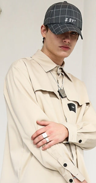 SSY(エスエスワイ)  SQUARE CHECK CAP GREY