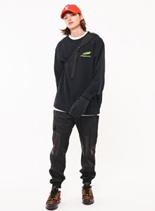 KND(ケイエンド) PROGRESSIVE GRAPHIC SWEAT SHIRTS BK