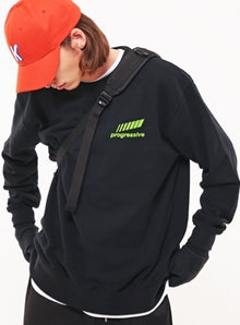 KND(ケイエンド) PROGRESSIVE GRAPHIC SWEAT SHIRTS BK