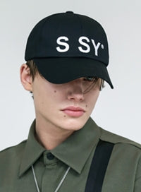 SSY(エスエスワイ)  MOUNTAIN LOGO BASE CAP BLACK