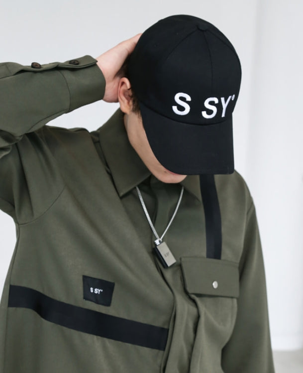 SSY(エスエスワイ)  MOUNTAIN LOGO BASE CAP BLACK