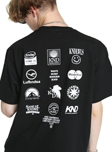KND(ケイエンド) LOGO ARCHIVE GRAPHIC T-SHIRT BLACK