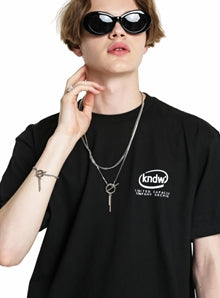 KND(ケイエンド) LOGO ARCHIVE GRAPHIC T-SHIRT BLACK
