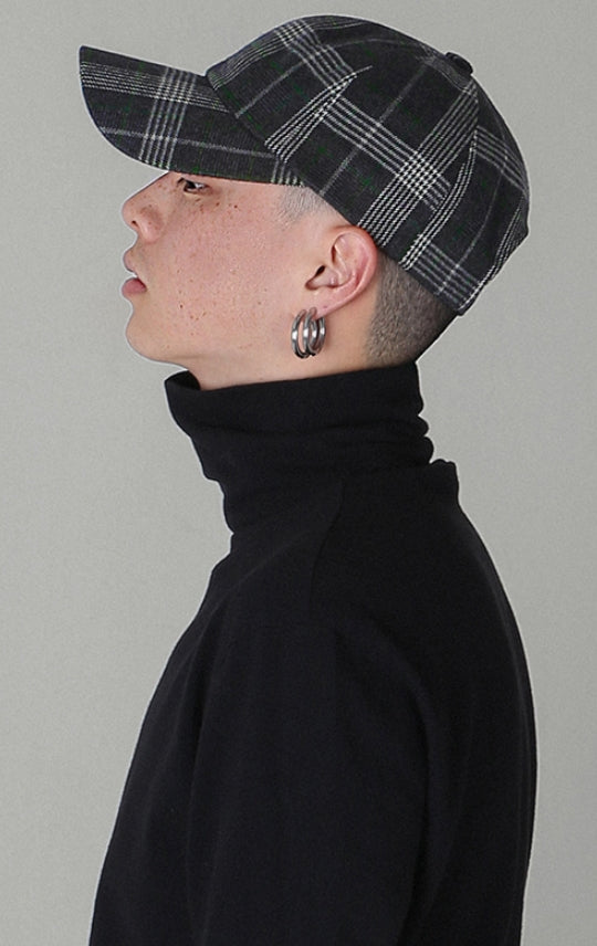 SSY(エスエスワイ)  in color basic check cap green line