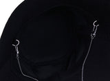 SSY(エスエスワイ) 2way chain burket hat black