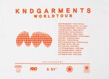 KND(ケイエンド) WORLD TOUR GRAPHIC T-SHIRT WHITE