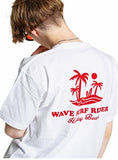 KND(ケイエンド) WAVE SURF GRAPHIC T-SHIRT WHITE