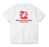 KND(ケイエンド) WAVE SURF GRAPHIC T-SHIRT WHITE