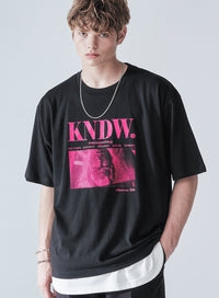 KND(ケイエンド) MARK RENTON GRAPHIC T-SHIRT BLACK