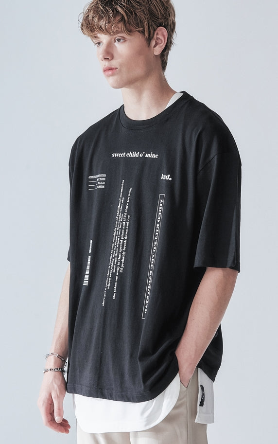 KND(ケイエンド) SWEET CHILD GRAPHIC T-SHIRT BLACK