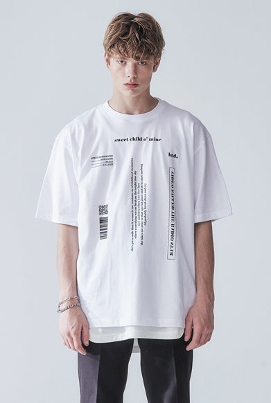 KND(ケイエンド) SWEET CHILD GRAPHIC T-SHIRT WHITE