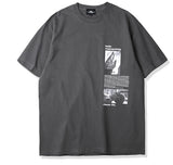 KND(ケイエンド) DUST TSPT GRAPHIC T-SHIRT GREY