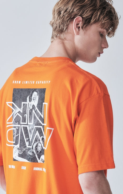 KND(ケイエンド) DROWNERS GRAPHIC T-SHIRT ORANGE