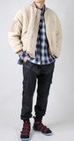 KND(ケイエンド) BOA FUR LOOSE FIT MA-1 JACKET BEIGE