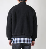 KND(ケイエンド) BOA FUR LOOSE FIT MA-1 JACKET BLACK