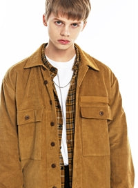 KND(ケイエンド) CORDUROY MILITARY SHIRT JACKET-K CM