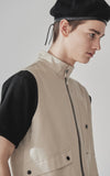 KND(ケイエンド) UTILITY POCKET MID NECK VEST BG