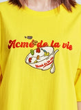 アクメドラビ(acme' de la vie) CEREALS LOGO SHORT SLEEVE T-SHIRT LIGHT YELLOW