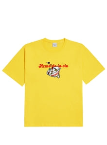 アクメドラビ(acme' de la vie) CEREALS LOGO SHORT SLEEVE T-SHIRT LIGHT YELLOW