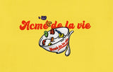 アクメドラビ(acme' de la vie) CEREALS LOGO SHORT SLEEVE T-SHIRT LIGHT YELLOW