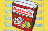 アクメドラビ(acme' de la vie) CEREALS LOGO SHORT SLEEVE T-SHIRT LIGHT YELLOW