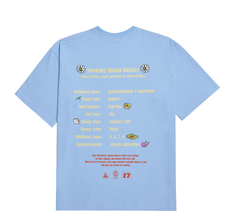 アクメドラビ(acme' de la vie) DAISY SHORT SLEEVE T-SHIRT SKY BLUE