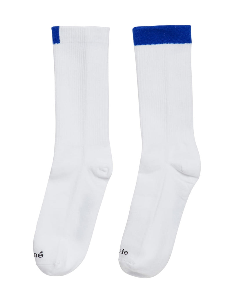 アクメドラビ(acme' de la vie)  FRONT LOGO SOCKS BLUE