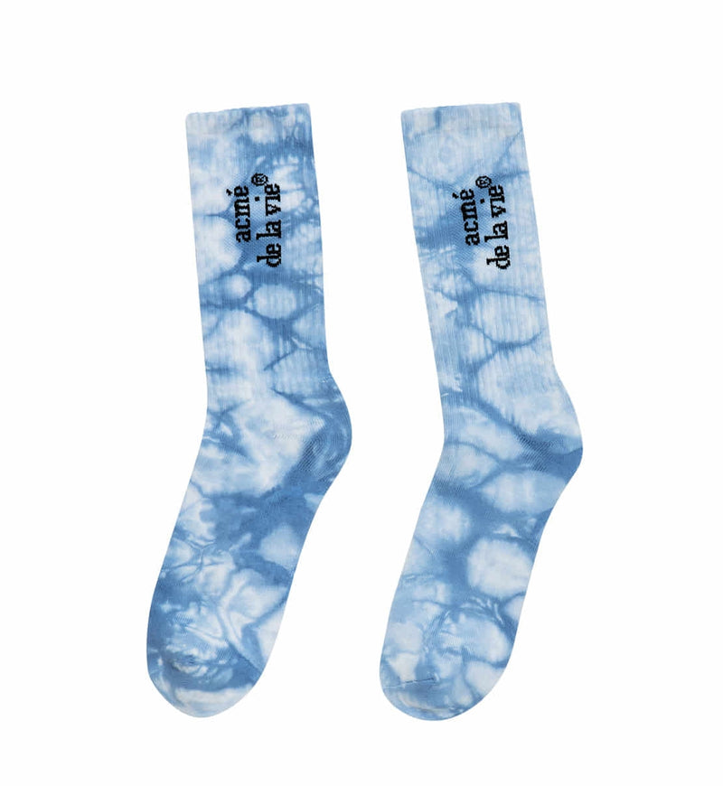 アクメドラビ(acme' de la vie)  TIE-DYE SPORT SOCKS BLUE