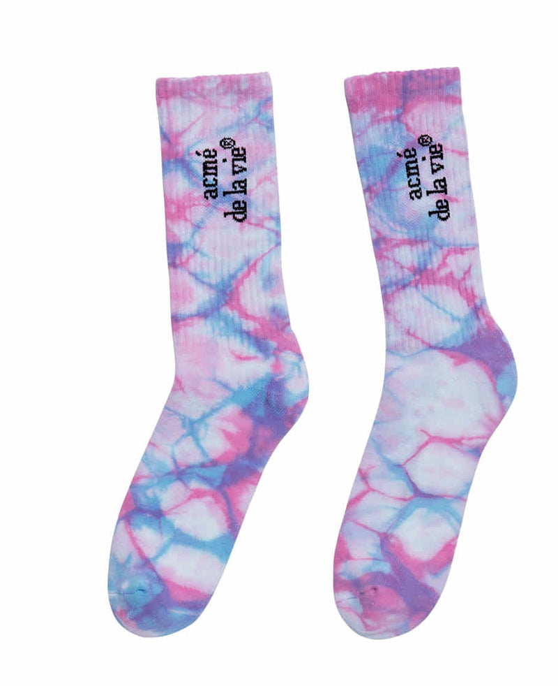 アクメドラビ(acme' de la vie)  TIE-DYE SPORT SOCKS PINK