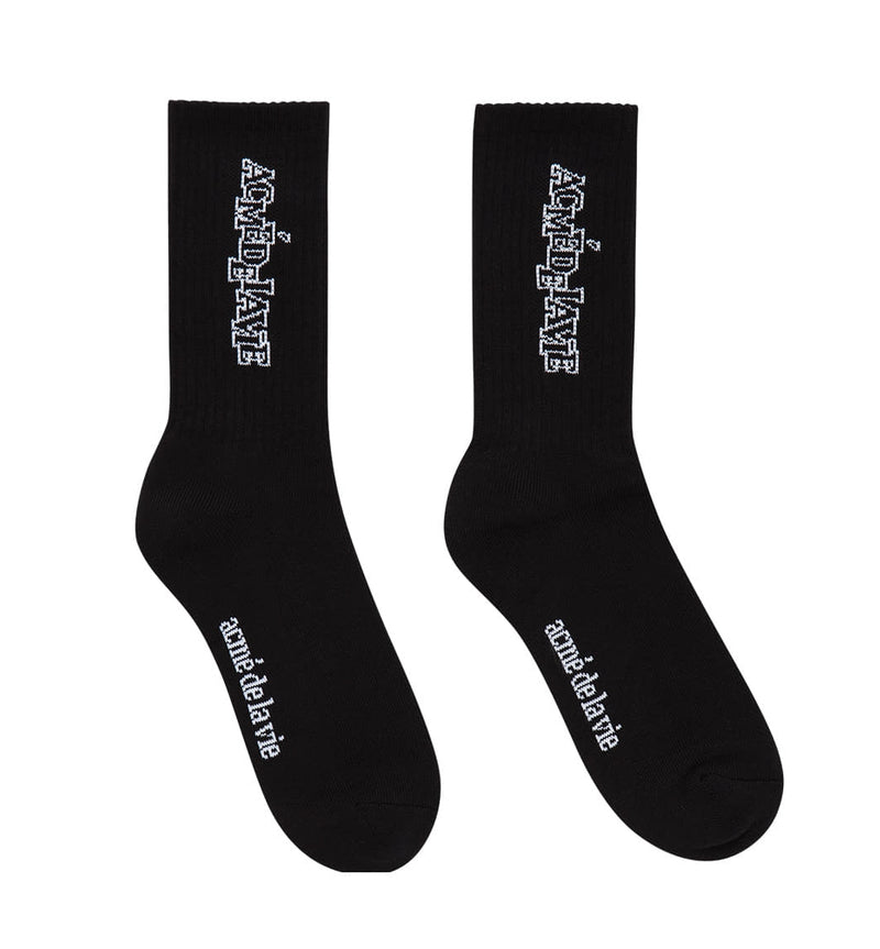 アクメドラビ(acme' de la vie)  OUTLINE SPORT SOCKS BLACK