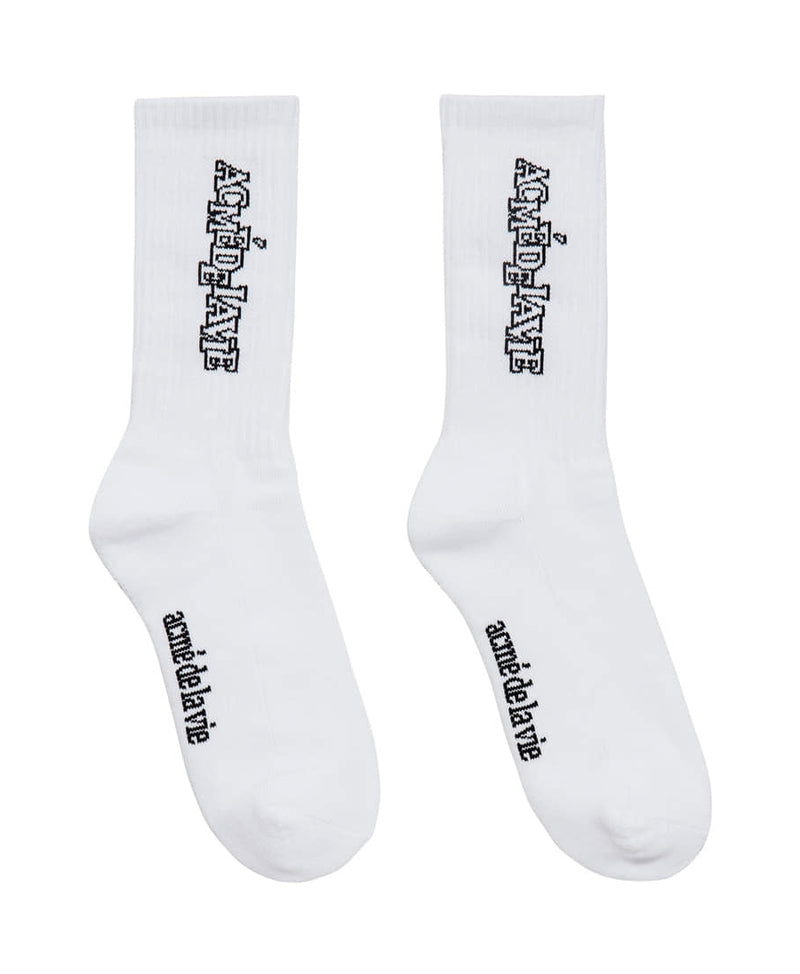 アクメドラビ(acme' de la vie)  OUTLINE SPORT SOCKS WHITE
