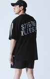 STIGMA(スティグマ)  STIGMA x ELLESSE LOGO OVERSIZED T-SHIRTS BLACK