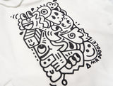 STIGMA(スティグマ)  STIGMA X MR DOODLE OVERSIZED HEAVY SWEAT HOODIE WHITE