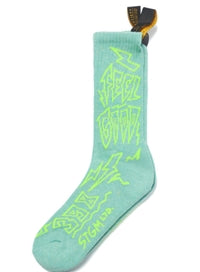 STIGMA(スティグマ)  LIGHTNING SKATE SOCKS BLUE GREEN