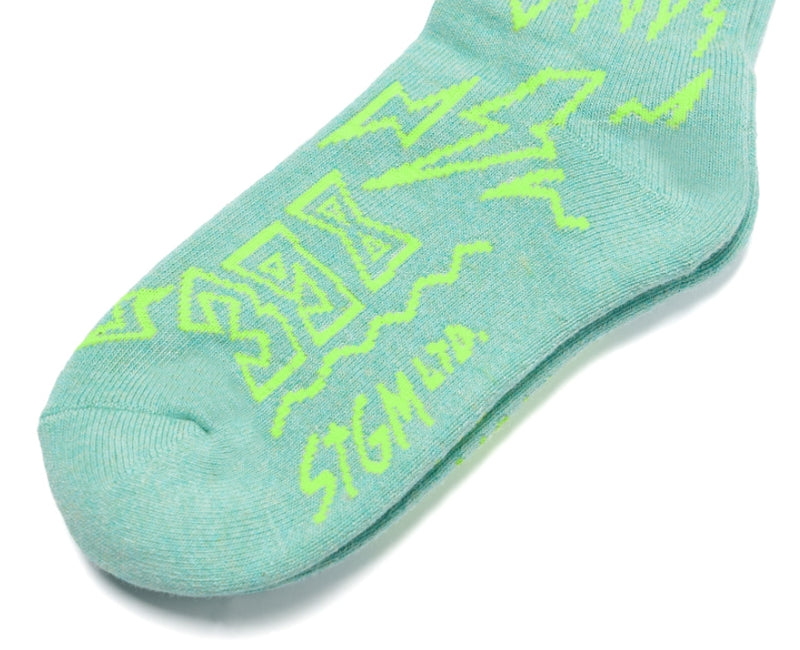 STIGMA(スティグマ)  LIGHTNING SKATE SOCKS BLUE GREEN