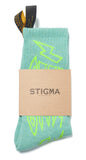 STIGMA(スティグマ)  LIGHTNING SKATE SOCKS BLUE GREEN