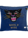 STIGMA(スティグマ)  BLACK PANTHER VELVET THROW PILLOW BLUE