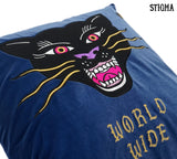 STIGMA(スティグマ)  BLACK PANTHER VELVET THROW PILLOW BLUE