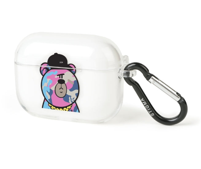 STIGMA(スティグマ)  AirPods Pro CASE CAMOUFLAGE BEAR PINK CLEAR