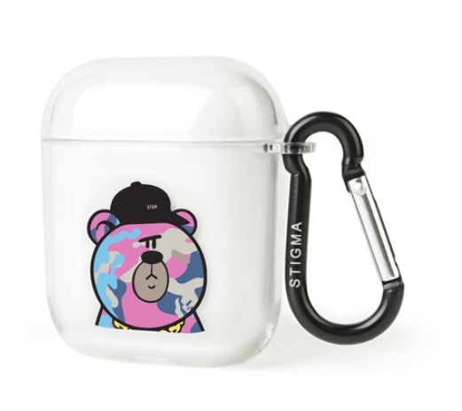 STIGMA(スティグマ)  AirPods CASE CAMOUFLAGE BEAR PINK CLEAR