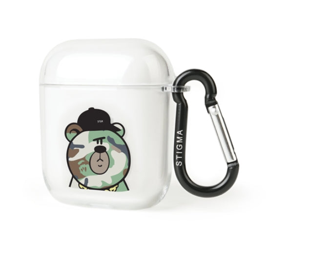 STIGMA(スティグマ)  AirPods CASE CAMOUFLAGE BEAR GREEN CLEAR