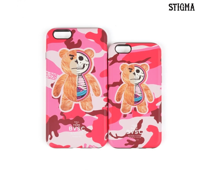 STIGMA(スティグマ) PHONE CASE TEDD PINK iPHONE 6s/6s+/7/7+/8/8+