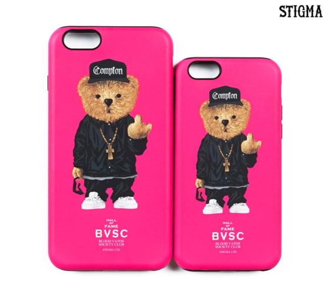 STIGMA(スティグマ) PHONE CASE COMPTON BEAR PINK iPHONE6S/6S+/7/7+/8/8+/X