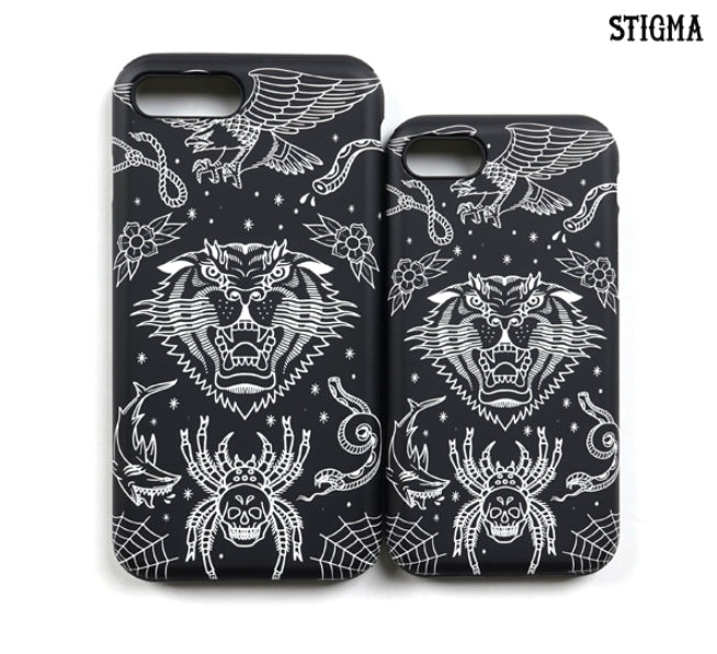 STIGMA(スティグマ) PHONE CASE EMB TATTOO BLACK iPHONE 7/7+/8/8+
