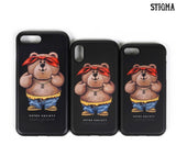 STIGMA(スティグマ)  PHONE CASE THUG BEAR BLACK iPHONE 8 / 8+ / X