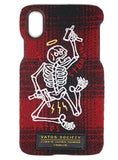 STIGMA(スティグマ)  MASTERPIECE WOOL CHECK FABRIC CASE RED iPhone 8 / 8+ / X