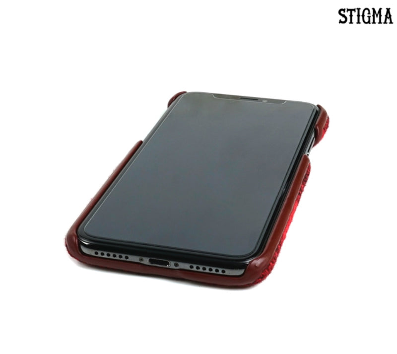 STIGMA(スティグマ)  MASTERPIECE WOOL CHECK FABRIC CASE RED iPhone 8 / 8+ / X
