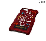 STIGMA(スティグマ)  BLACK PANTHER VELVET FABRIC CASE BURGUNDY iPhone 8 / 8+ / X