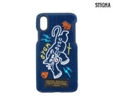 STIGMA(スティグマ)  BLACK PANTHER VELVET FABRIC CASE BLUE iPhone 8 / 8+ / X