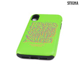 STIGMA(スティグマ)  PHONE CASE PRIZM NEON GREEN iPHONE 8 / 8+ / X